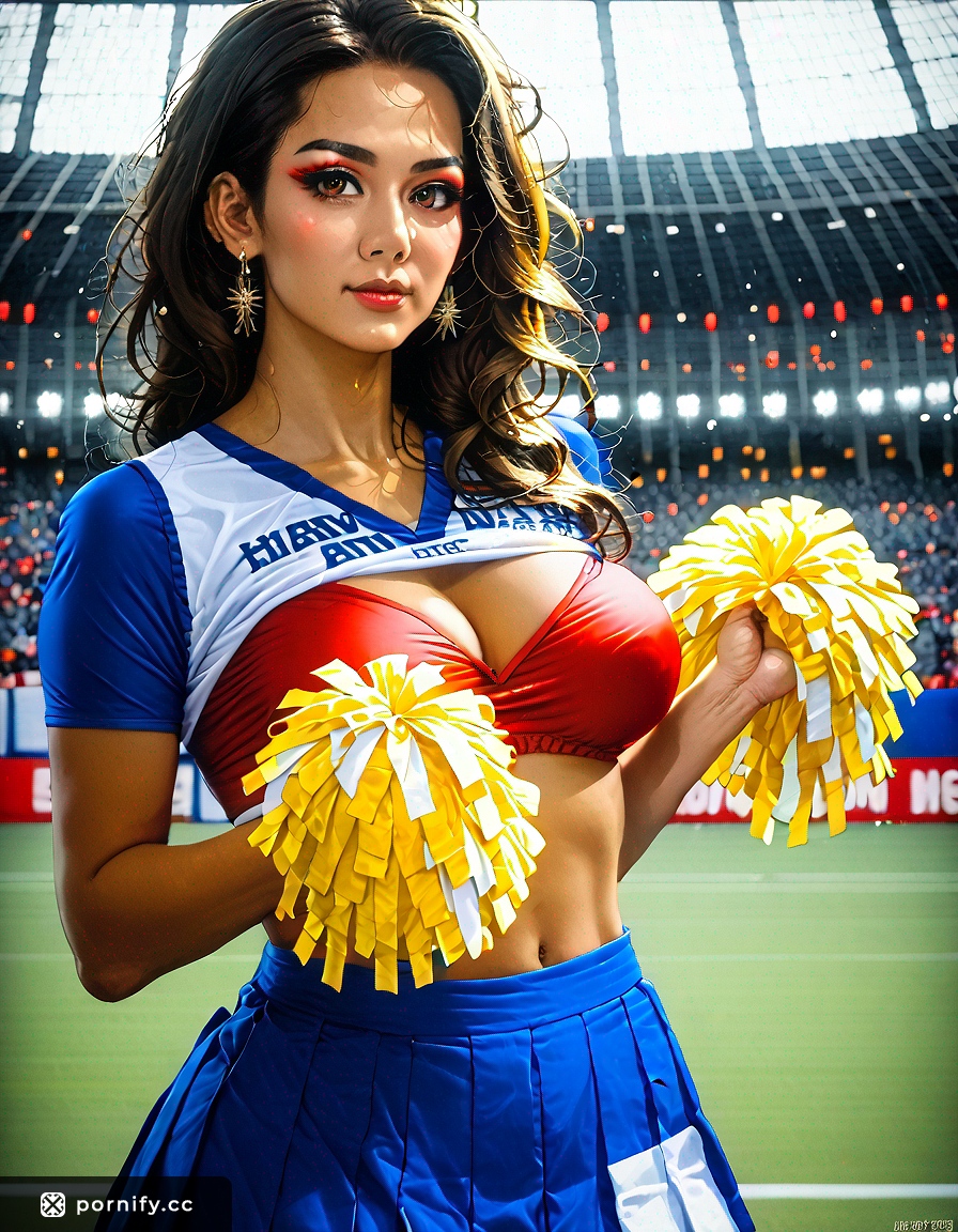 Playful Cheerleader Cooking Pose 🍳🔥