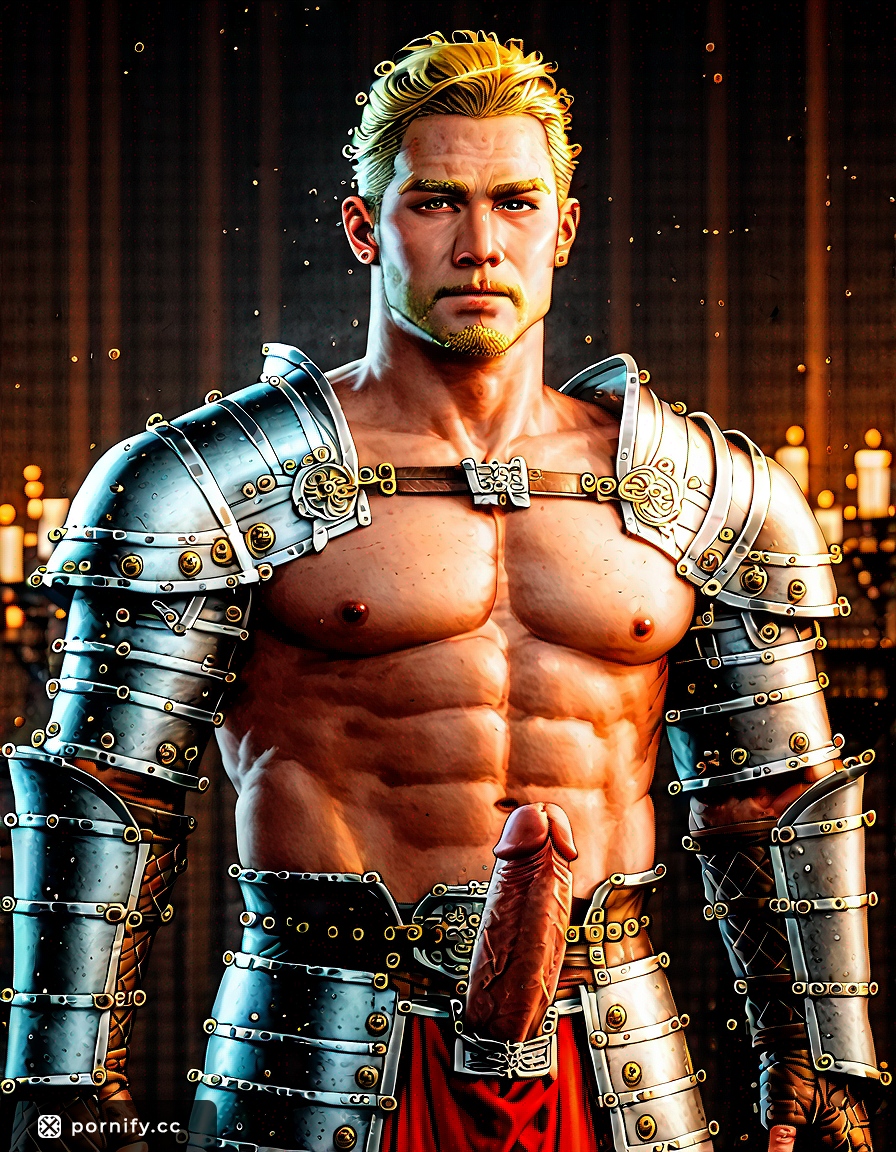 Knight Blonde Asian Teen - Big Cock Anime Art ⚔️💛