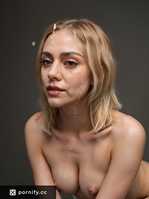 Blonde Petite Cumshot - Realistic Studio Photo 💦🔥