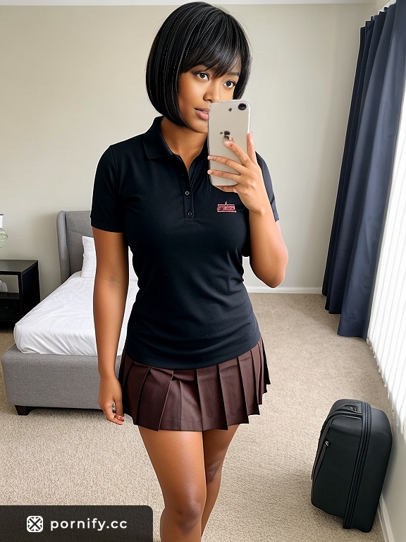 Fit Ebony Golfer - Tanned & Toned in Bedroom ⛳️🏌️‍♀️