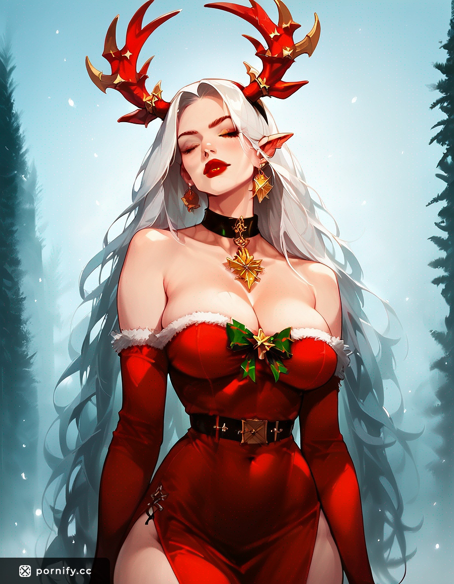 🎅 Curvy Santa Babe - Sexy Back View Outdoors