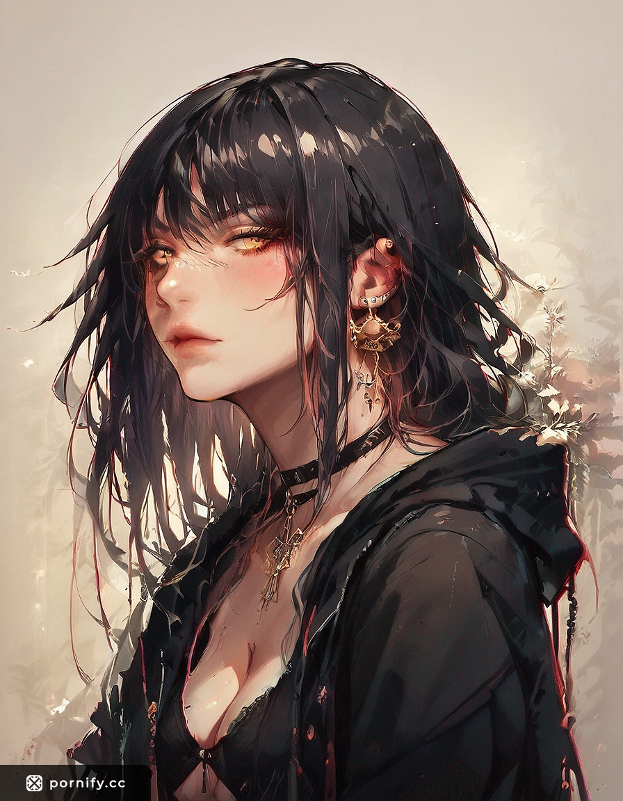 Hentai Back View in Hoodie - Stocky Female Art