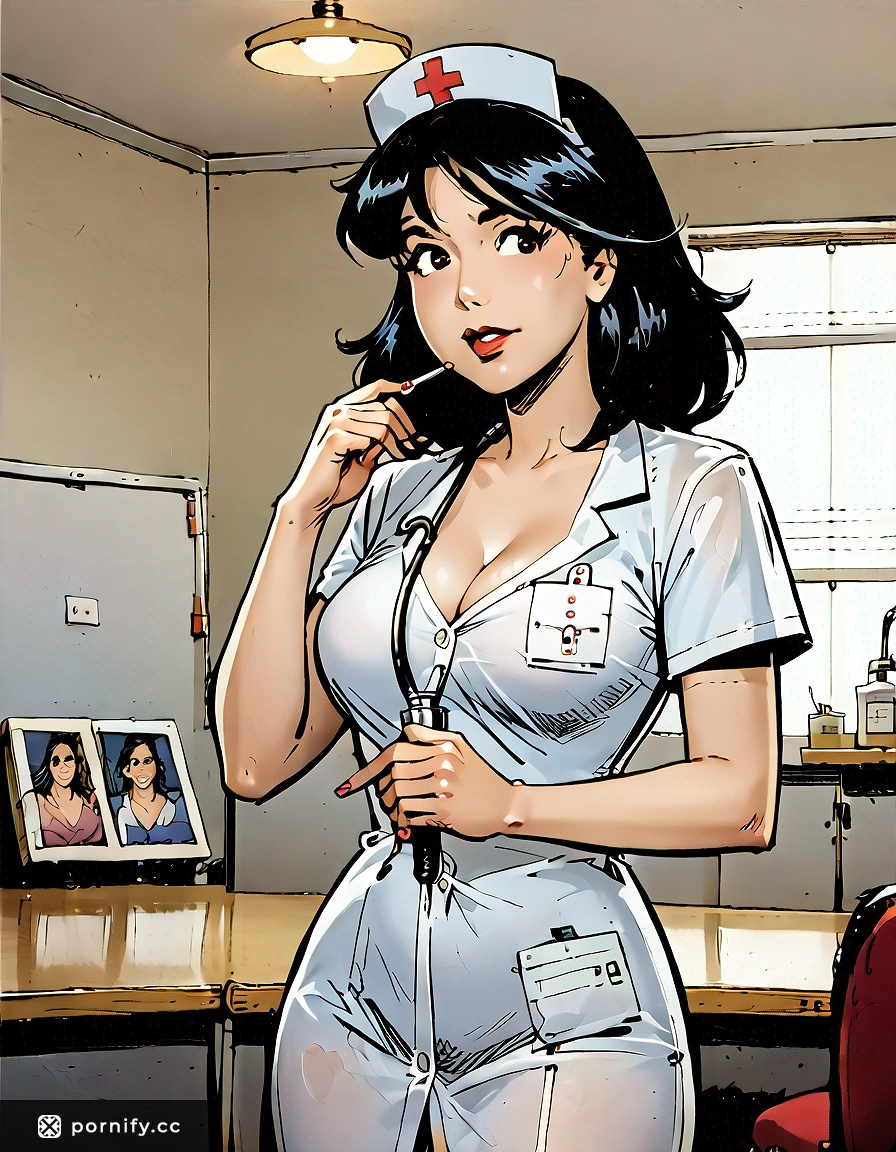 Nurse Shirt Lift Back View - Anime Big Boobs 🔥
