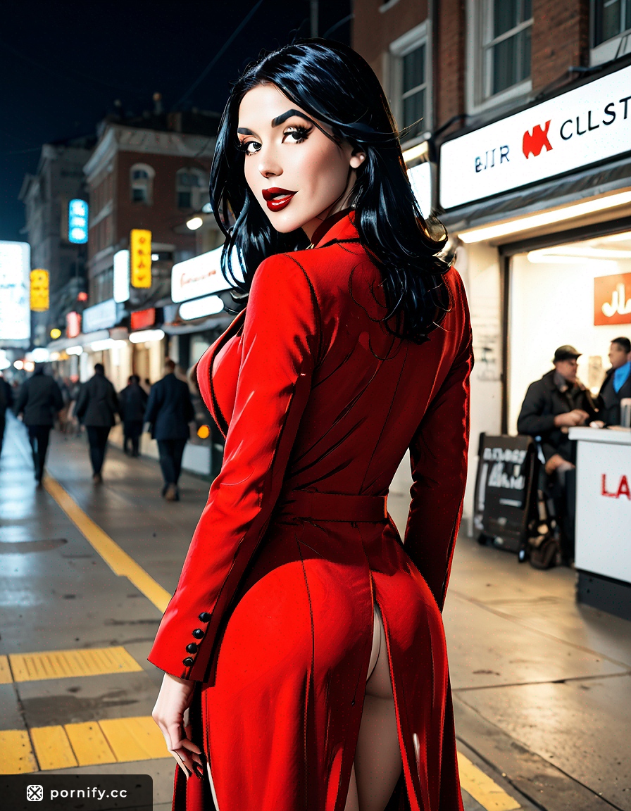 Sexy Back View in Long Coat 💋🔥