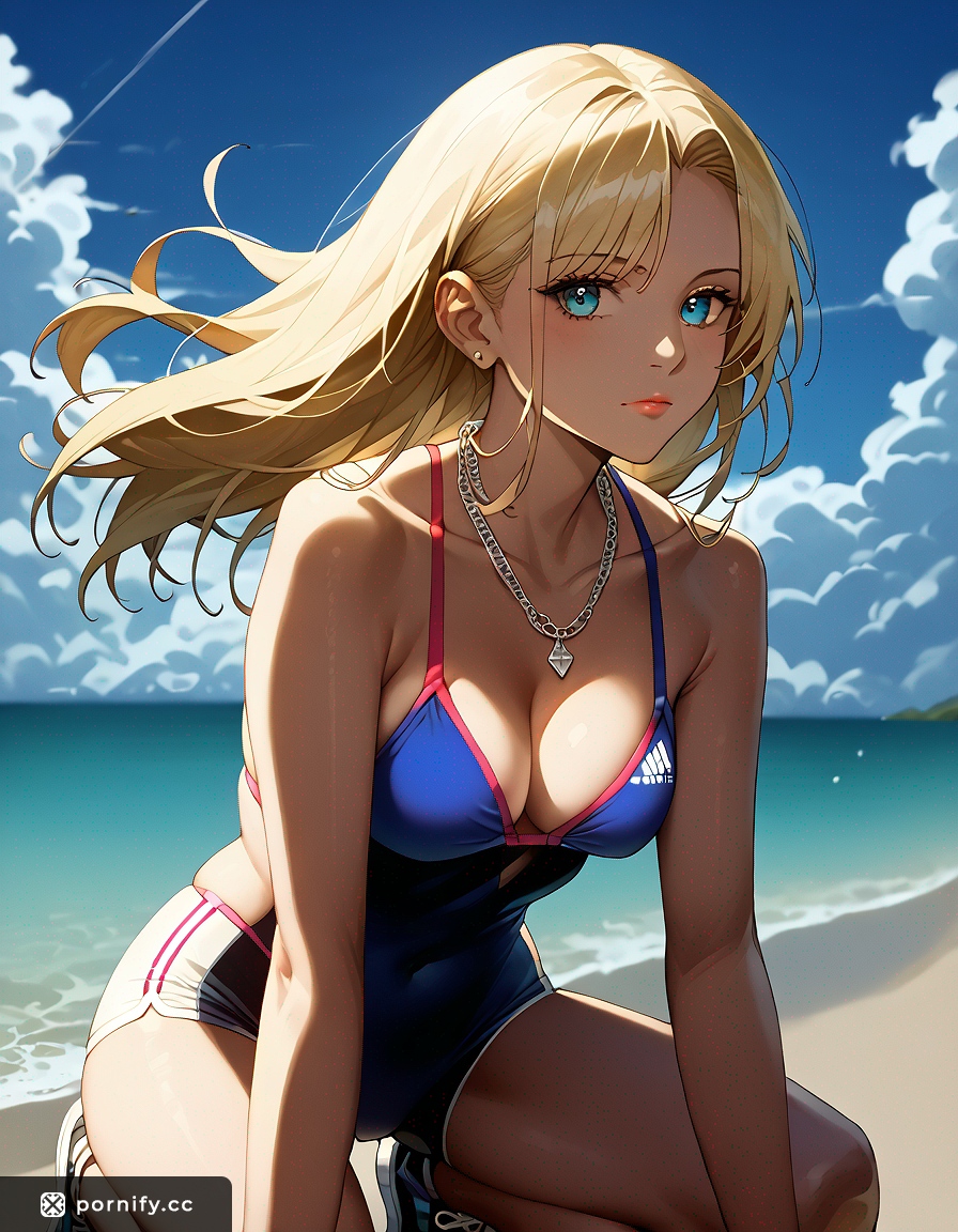 Blonde Hip-Hop Anime Girl - Beach Style 🌊🎤