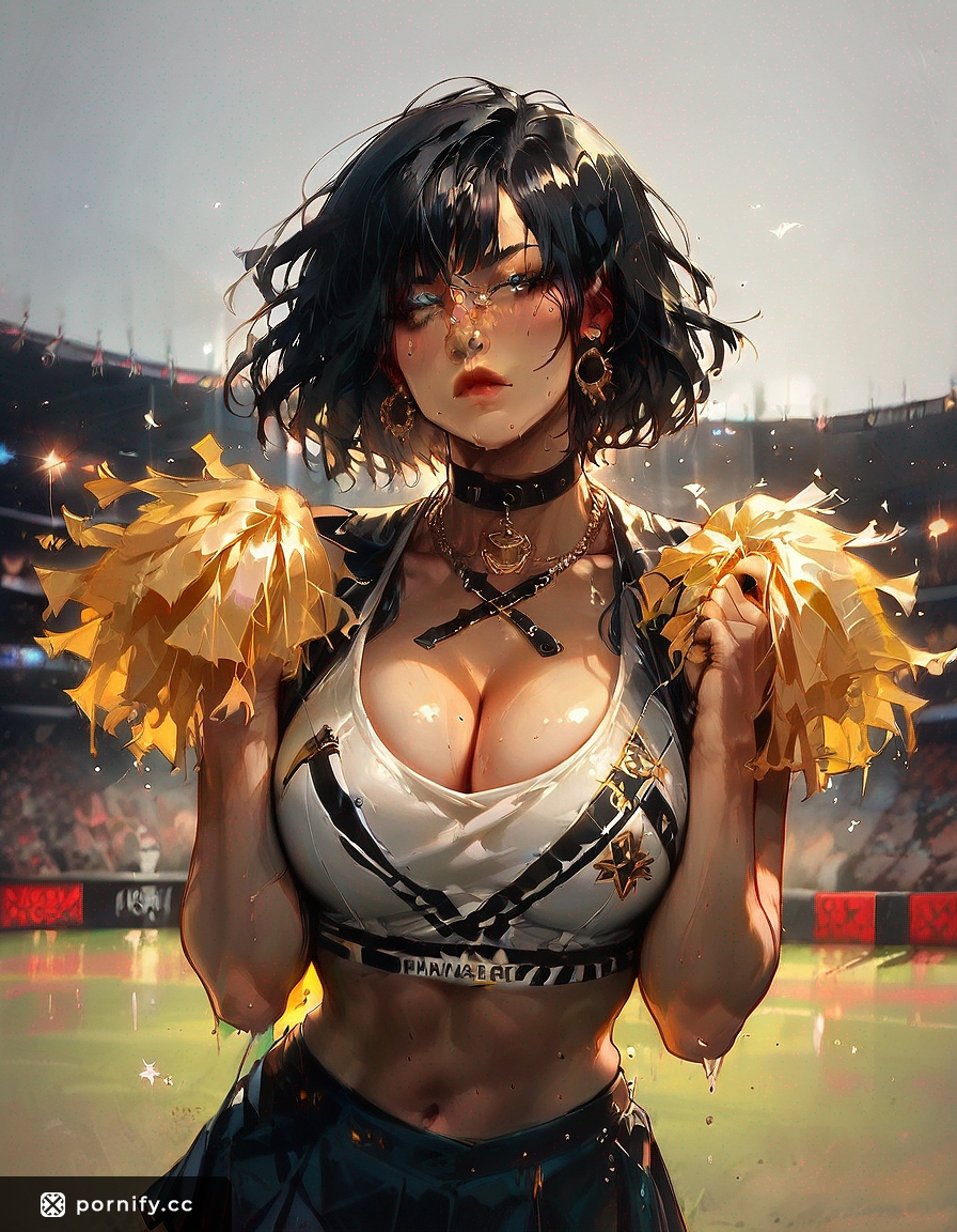 Ebony Cheerleader with Big Breasts - Hentai Art 🔥🎨