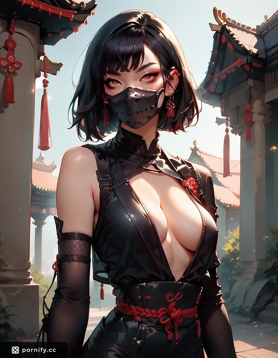 Asian Ninja Shirtlift Back View 🔥