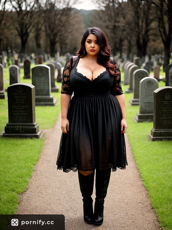 Goth Curvy Back View 🖤🔥