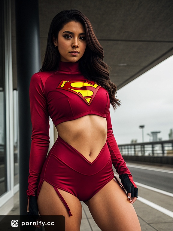Superhero Teardrop Breasts Front View 💥👩‍🎤