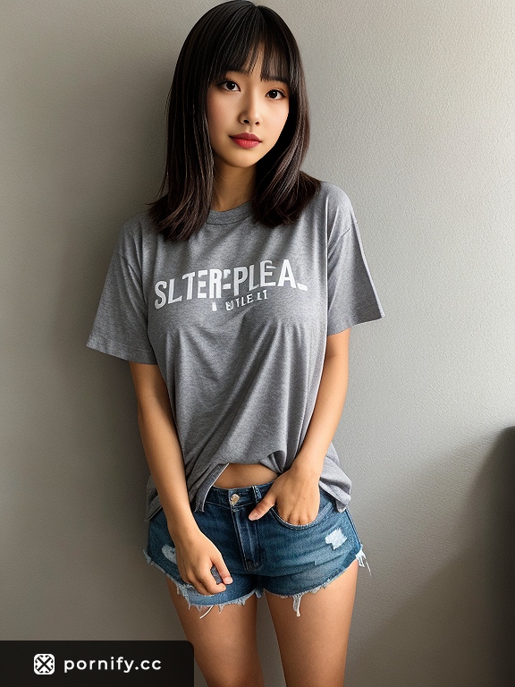 Busty Asian Teen in Oversized Shirt 😏🔥