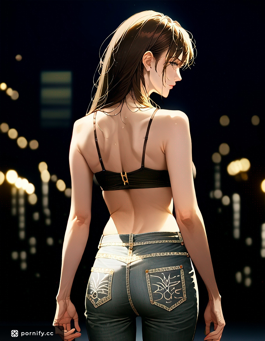 Anime Girl in Jeans Back View 🍑👖