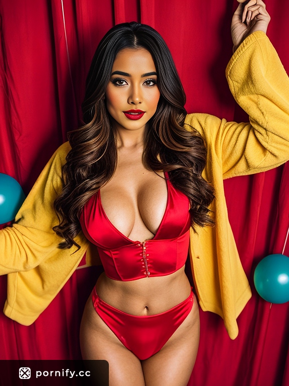Sexy Hispanic Clown Girl with Red Lipstick 🎪💋