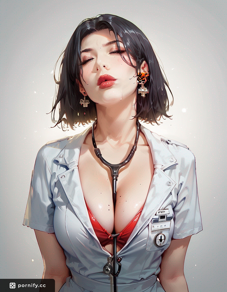 Asian Nurse Cowgirl Pose - Horny Outdoor Fantasy 🌿🔥