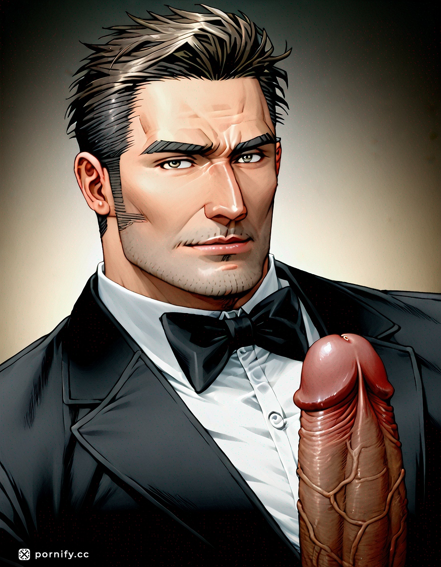 Anime Male in Tuxedo with Red Lipstick 💄🤵‍♂️