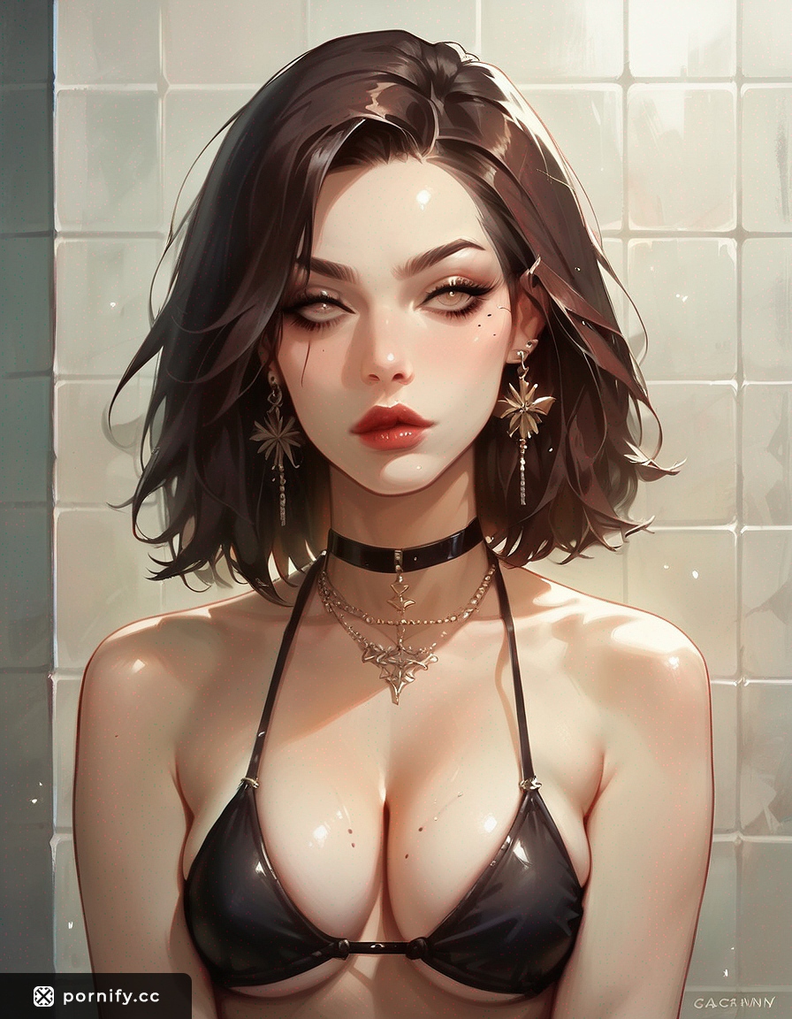 Bikini Shirt Lift - Brunette Hentai Beauty 🏖️👙