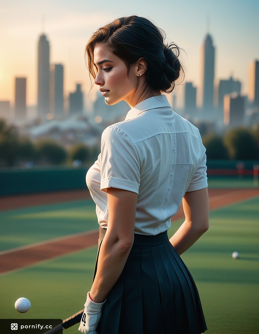Golf Girl Back View 🏌️‍♀️🌆