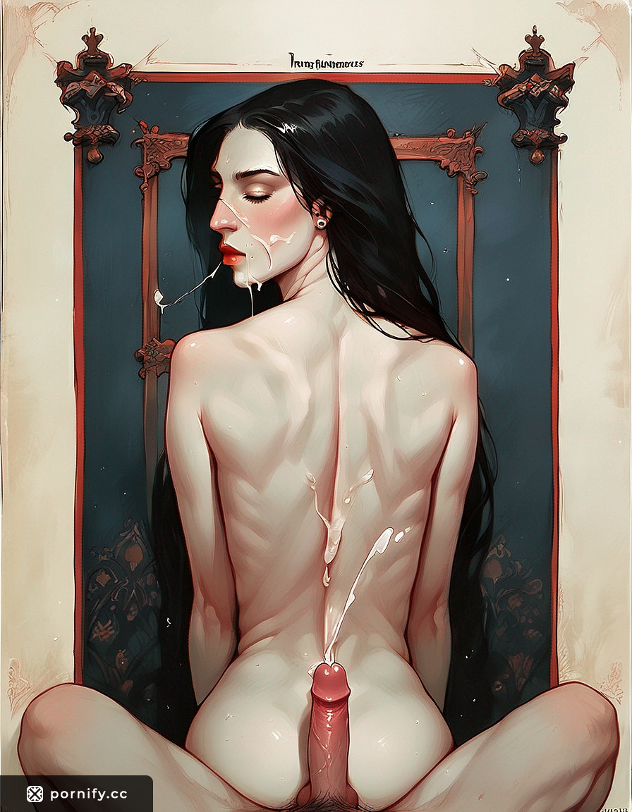 Medieval Cumshot Art - Stocky Black Hair Back View 🏰💦