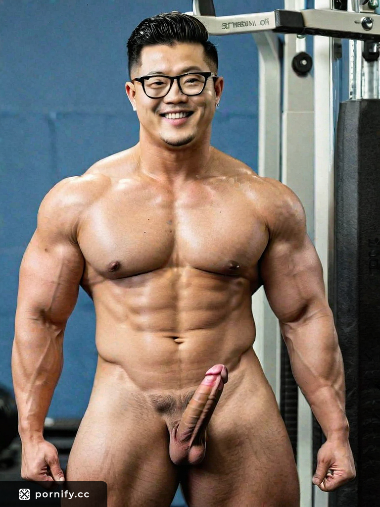 Explore Adult Models Online - Korean Bodybuilder With Glasses & Medium Cock  | Pornify – Generate AI Porn