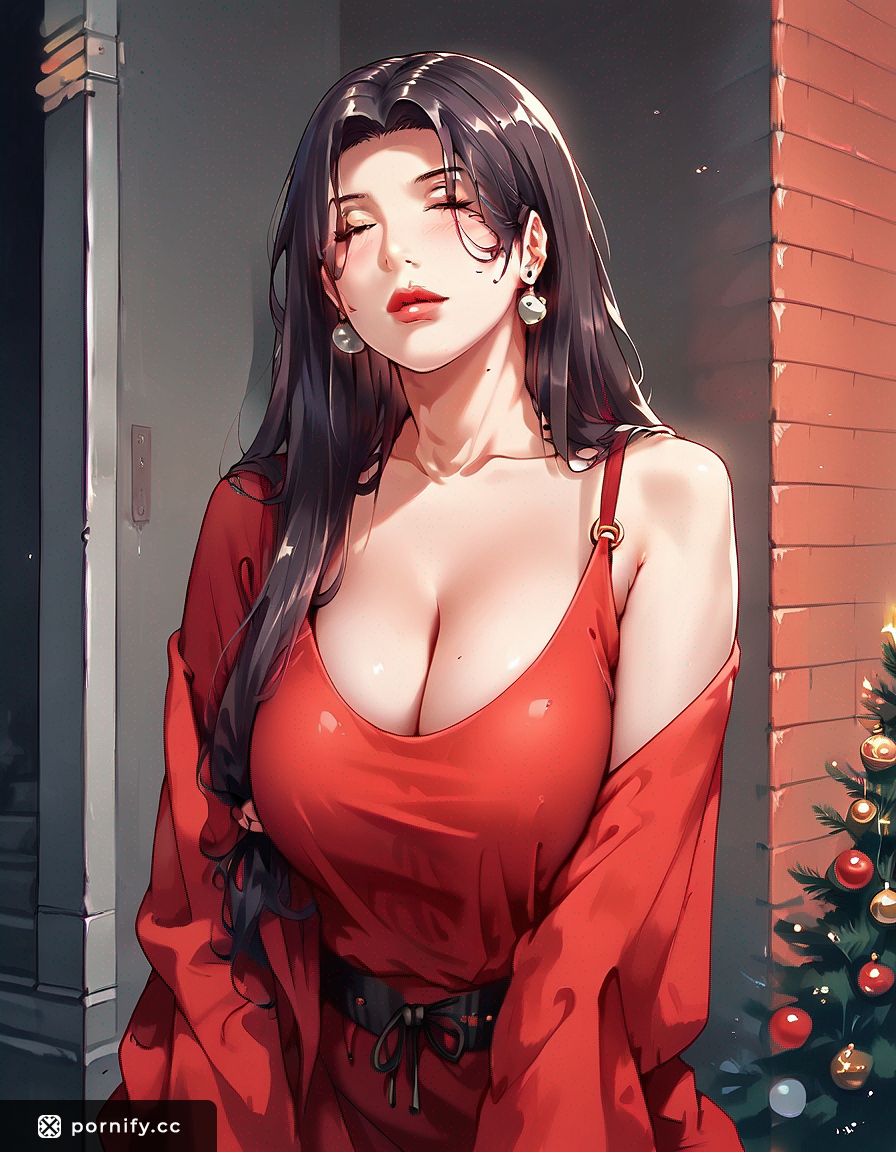 Festive MILF in Hoodie - Sexy Back View 🎄🔥