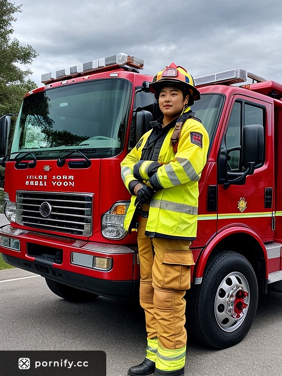 🔥 Asian Firefighter in Uniform - Stable Diffusion AI Art