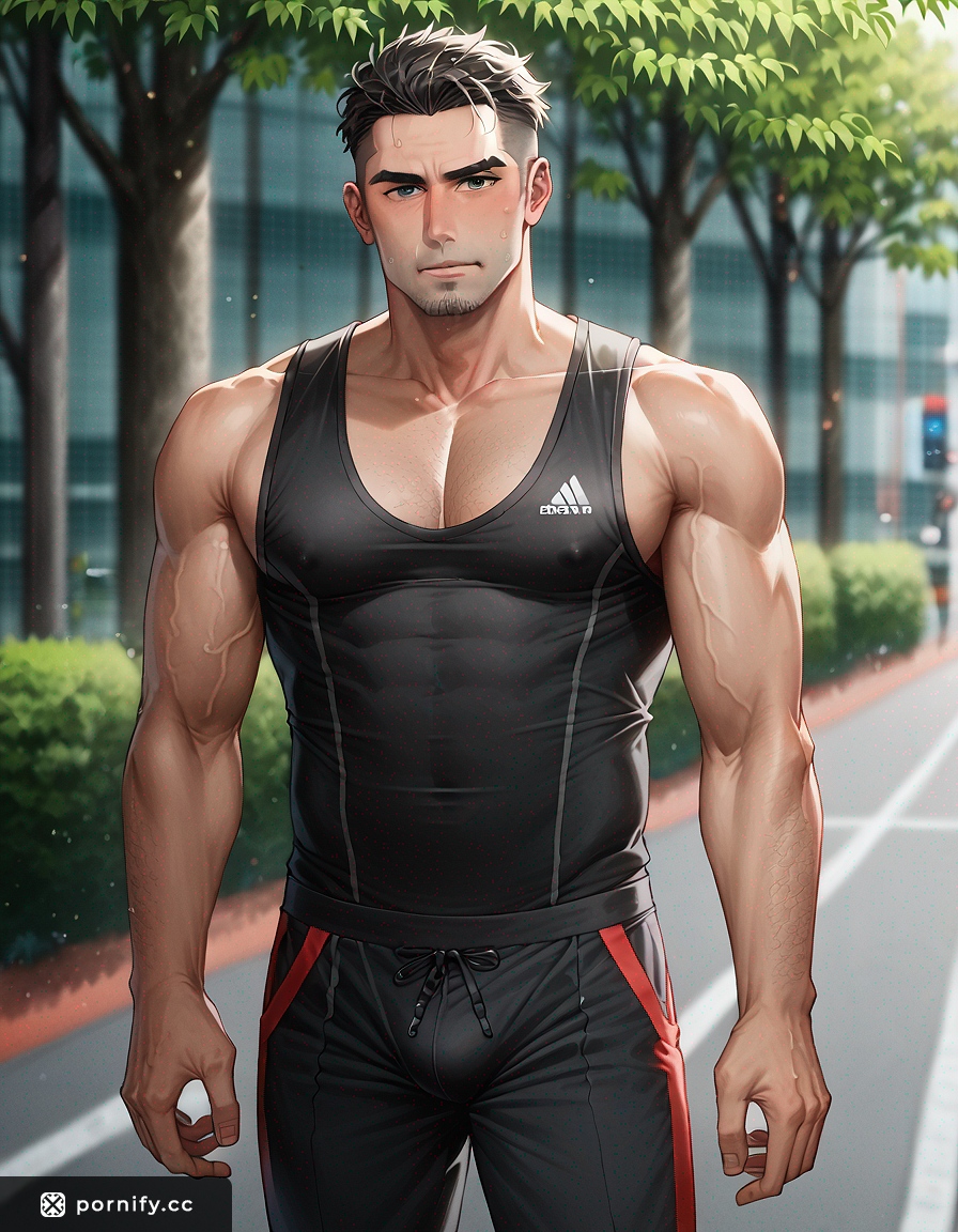 DILF in Vest & Sweatpants - Park Scene 🏞️🔥