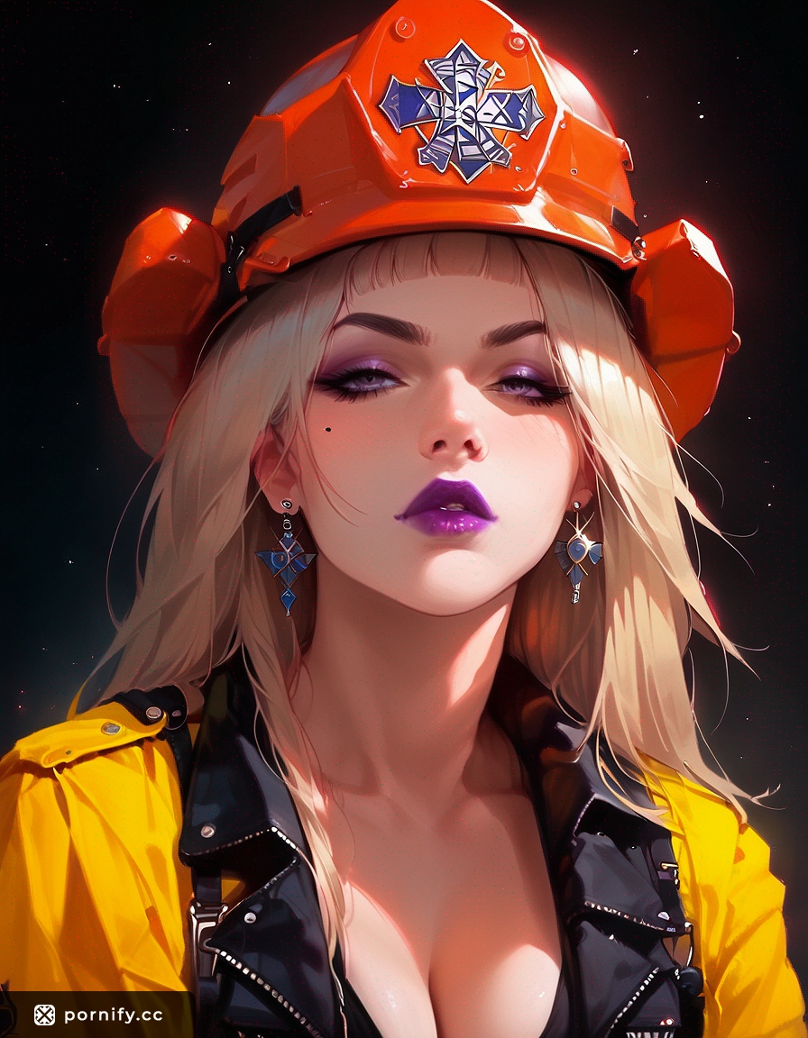 🔥 Ebony Firefighter in Uniform - Hentai RPG Art