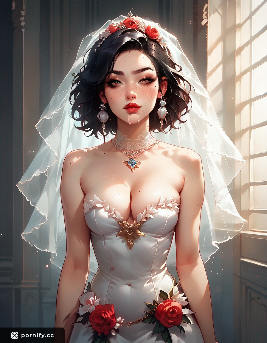 Hentai Wedding Dress Freckles Back View 🌸👰‍♀️