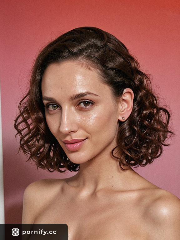 Jewish Hourglass Goddess with Curly Brunette Hair