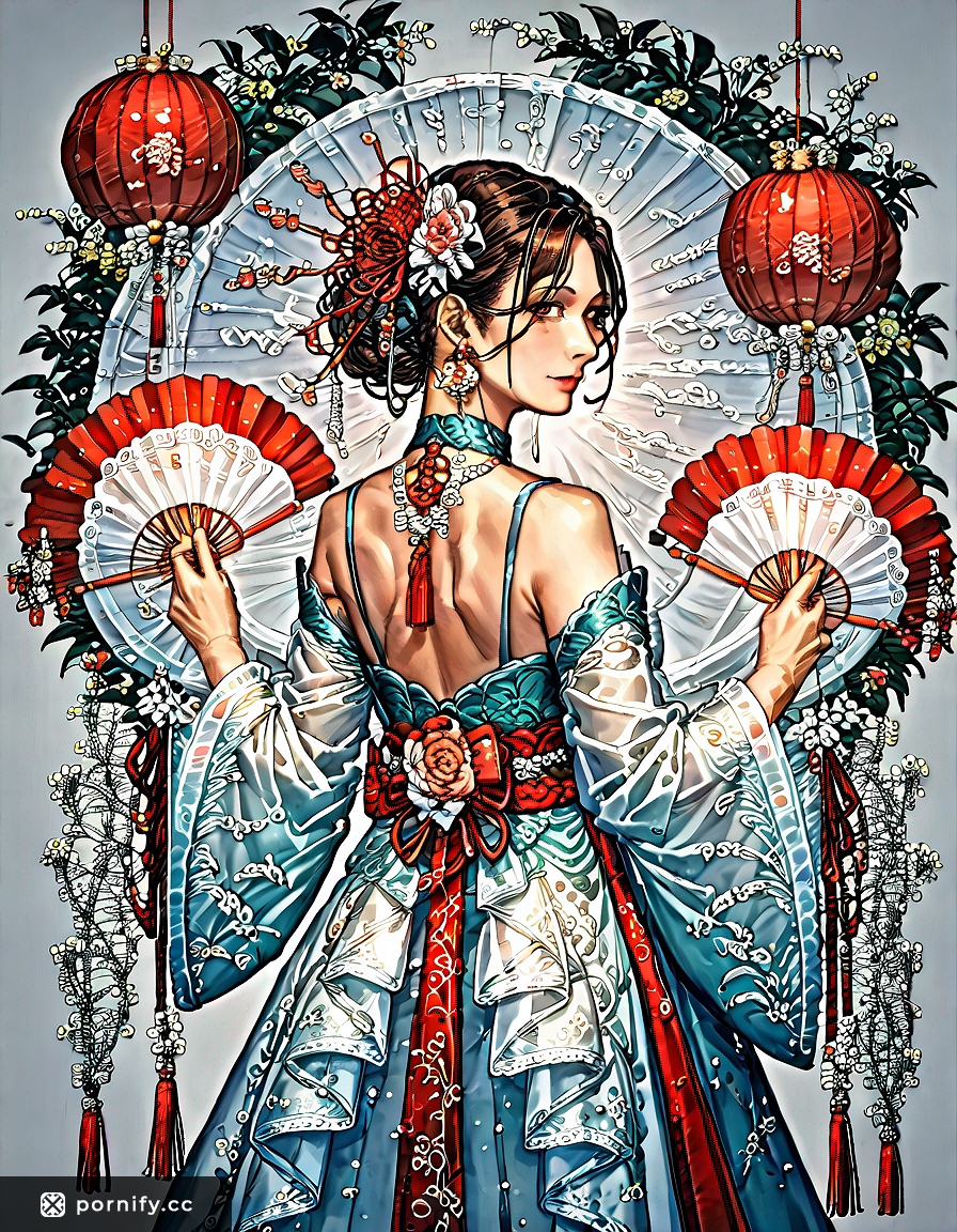 Anime Carnival Food Tease - Brunette Back View 🎡🍭🔥