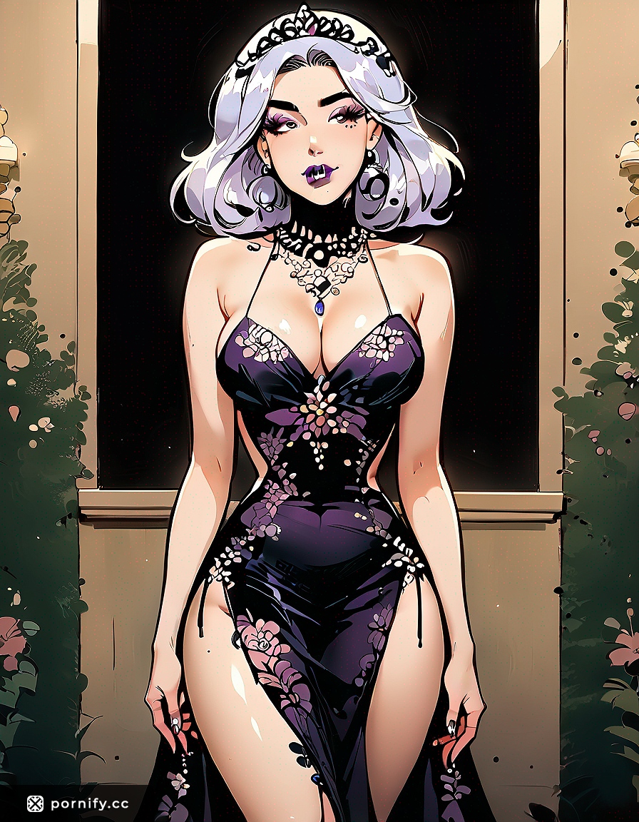 Purple Lipstick Hentai Fancy Dress 🌟💜