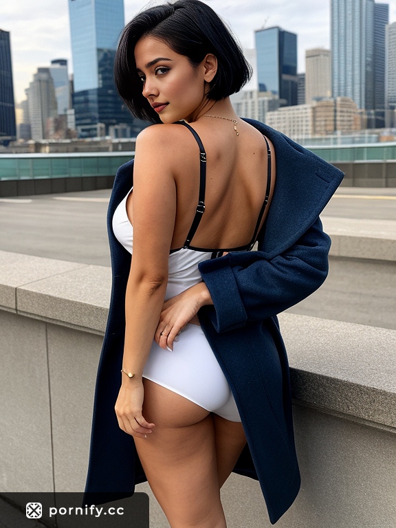Slim Brunette Back View 🌆👙🔥
