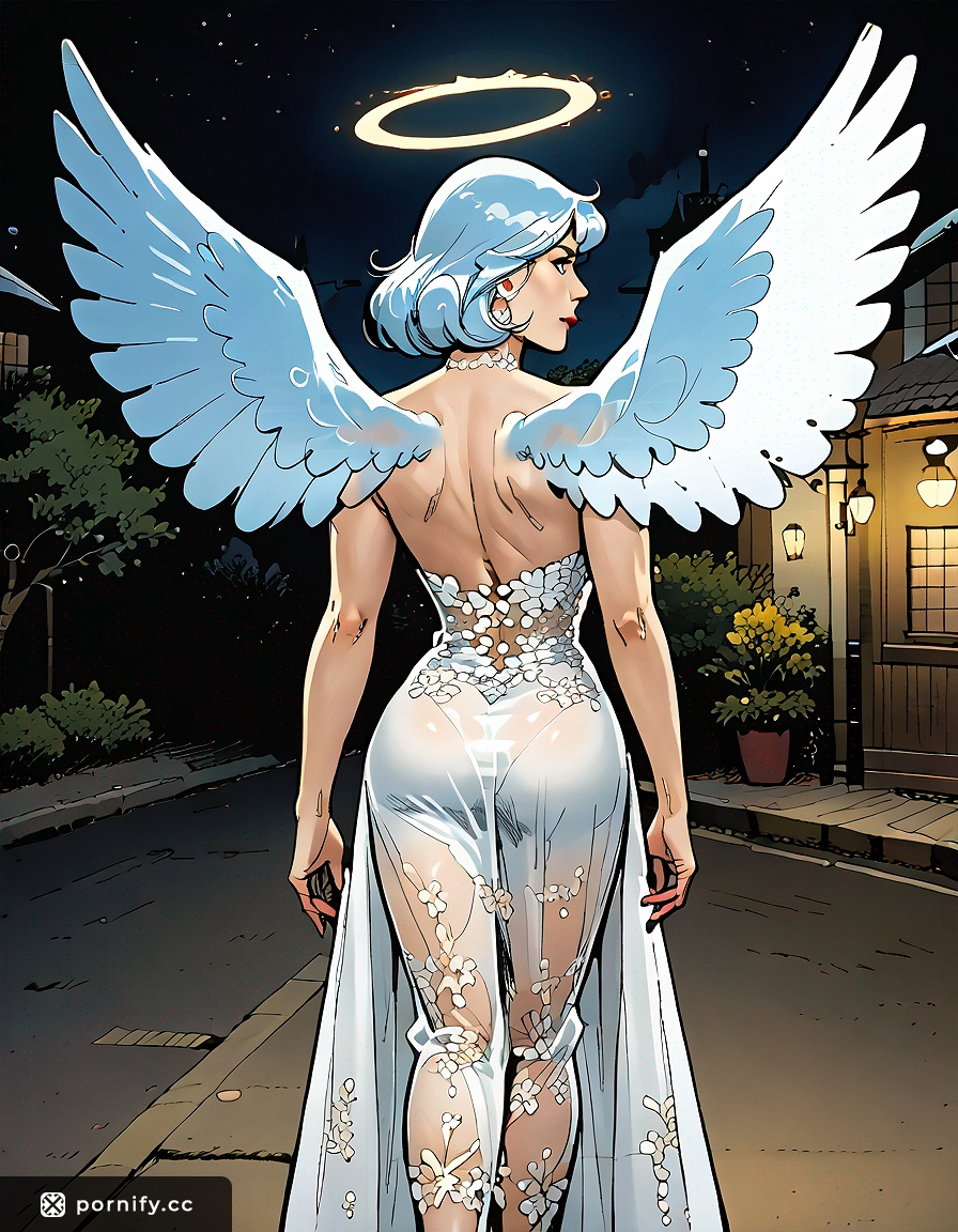 Anime Angel Food Tease - Muscular Back View 🍑👼🍓