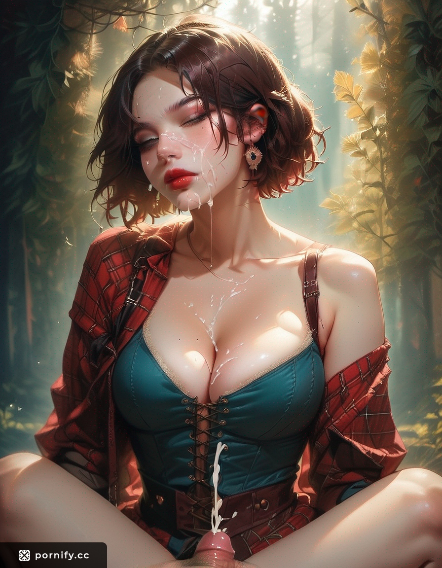 Lumberjack Brunette Back Pose - Hentai Cumshot 🌲🔥