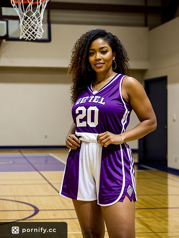 Ebony MILF in Basketball Jersey - Park Back View 🏀🌳
