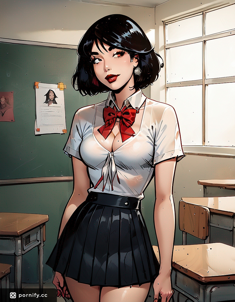 Asian Schoolgirl Shirt Lift - Hentai Back View 🏫🔥