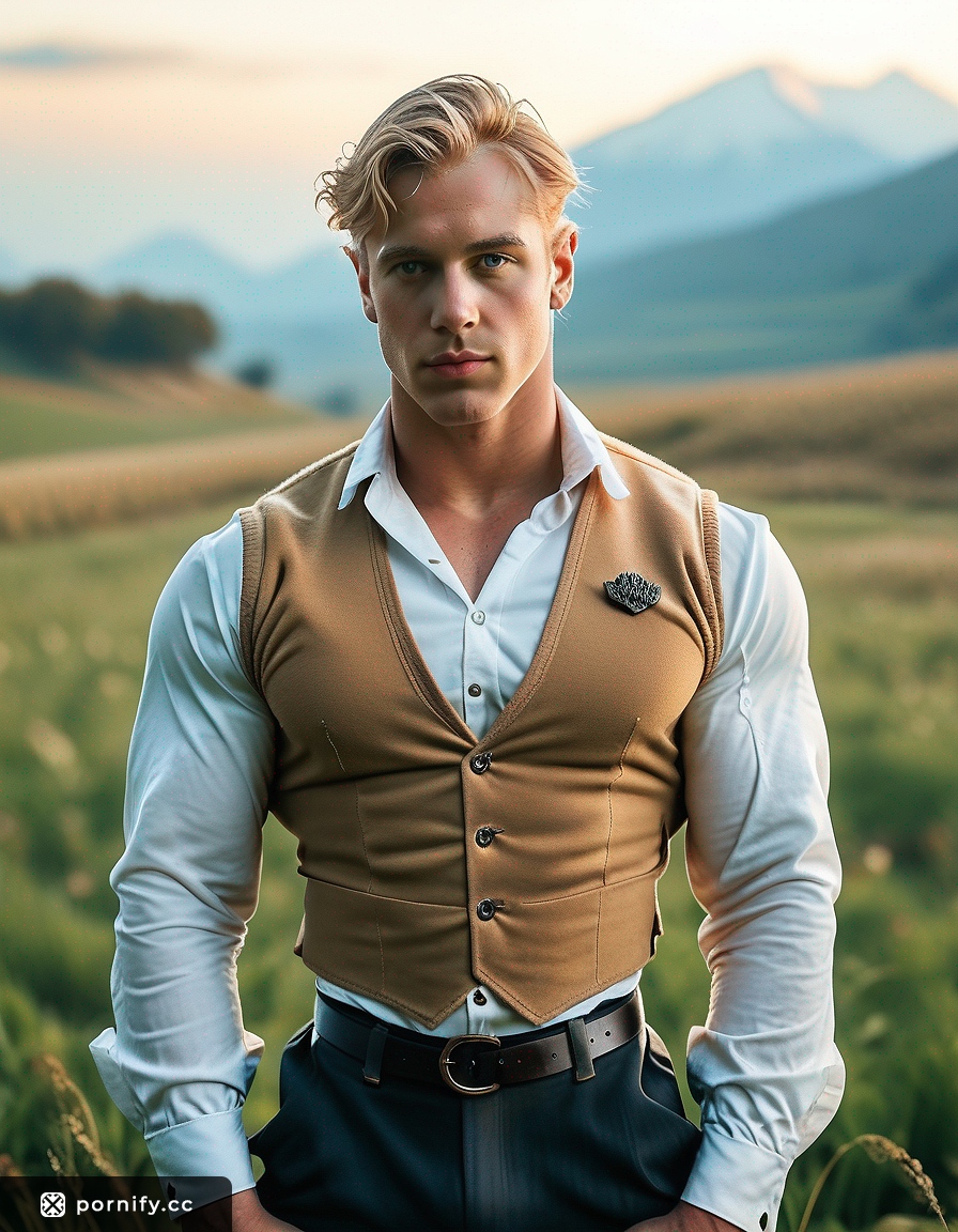 Blonde Muscular Guy in Vest - Outdoor Shoot 💪🔥
