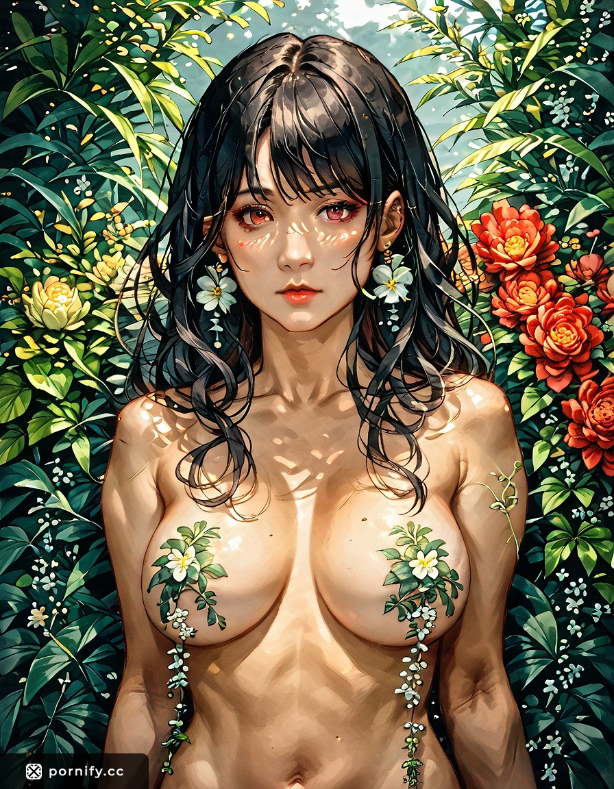 Angry Asian Beauty - Renaissance Art Nude 🌊🎨