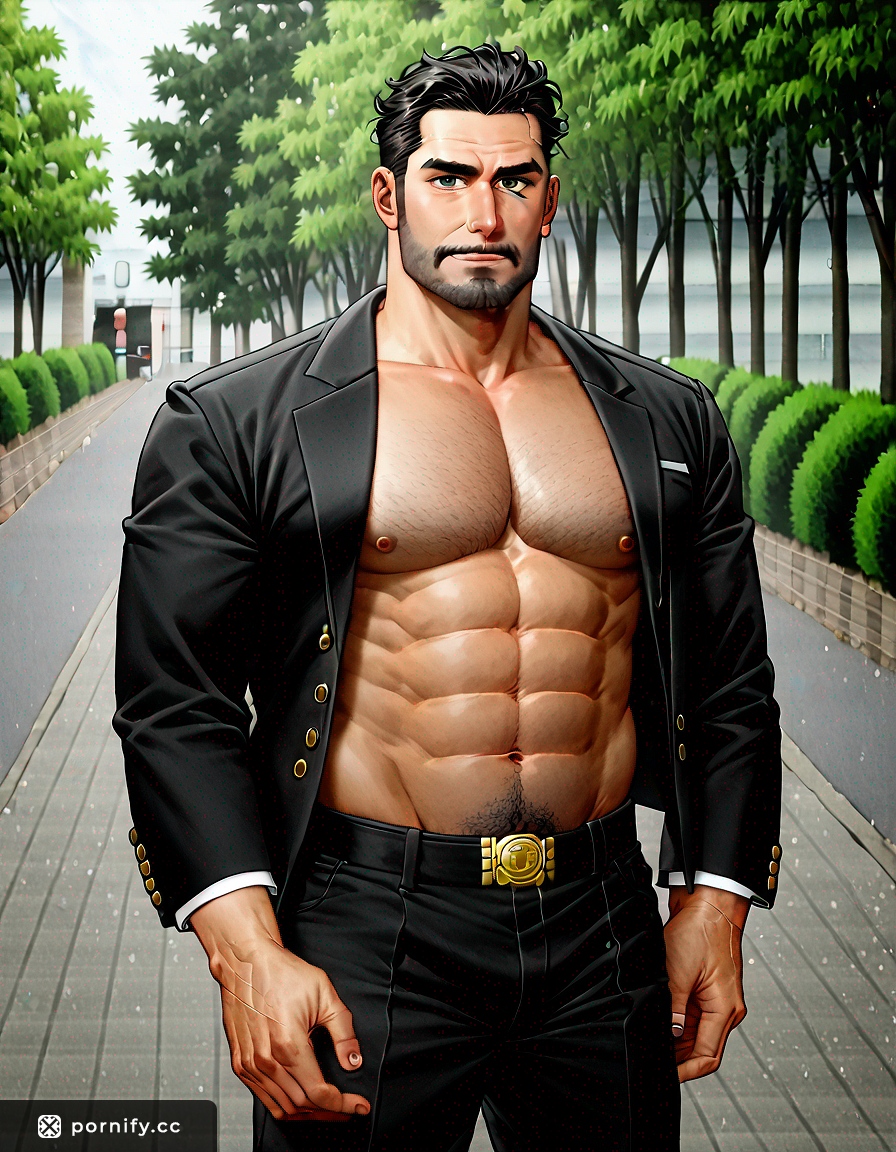 Angry DILF in Suit & Tie - Hardcore Park Pose 🌳🔥