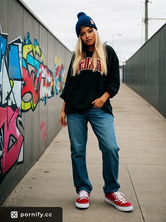 Hispanic Blonde Skatepark Babe - Big Round Breasts 🛹🔥