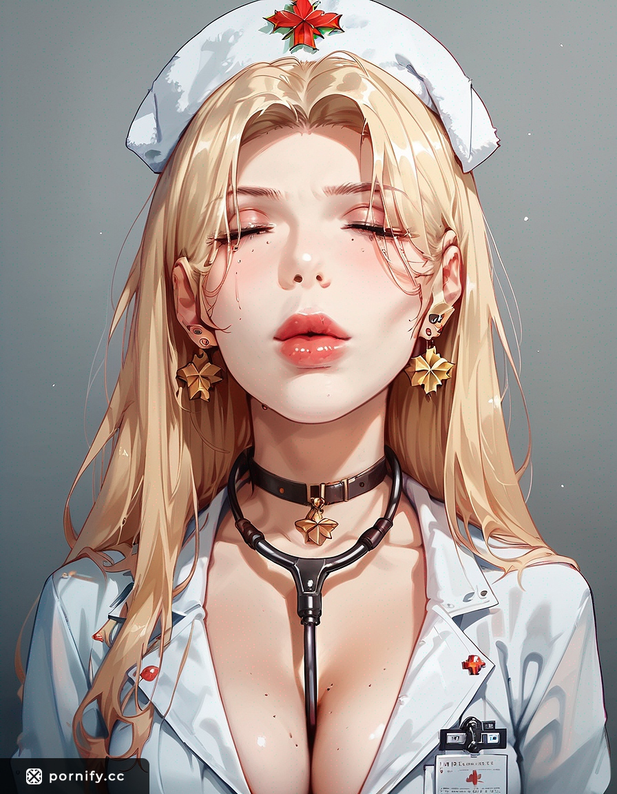 Blonde Nurse in Christmas Outfit 🎄👩‍⚕️