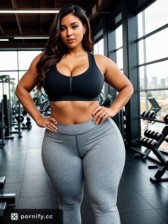 Curvy Christmas Babe in Leggings 🎄🔥