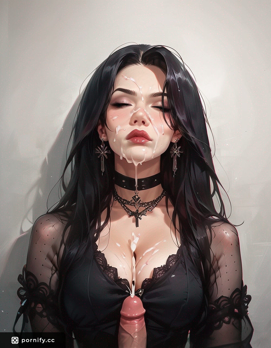 Smiling Black-Haired Beauty in Corset Spreading Legs 🌙🔥