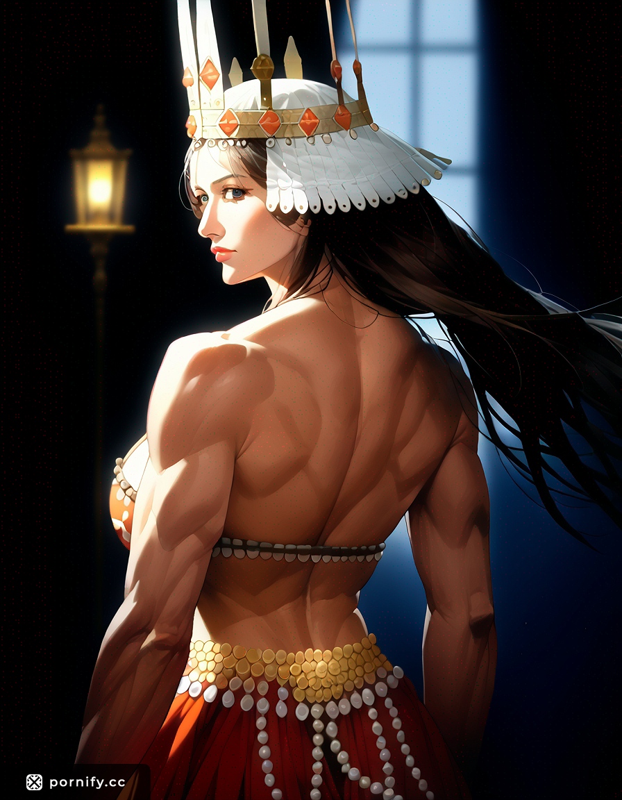 Muscular Tribal Anime Babe Back View 🍑🔥