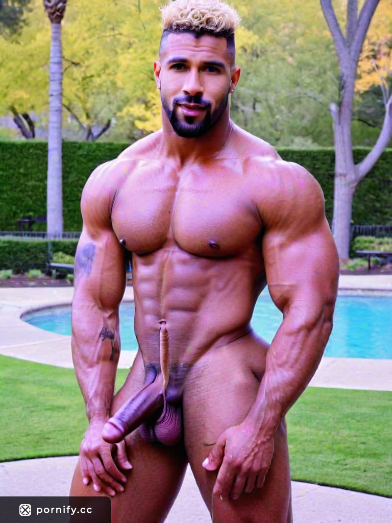 Hot Hispanic DILF with Big Muscles Jumping in the Park