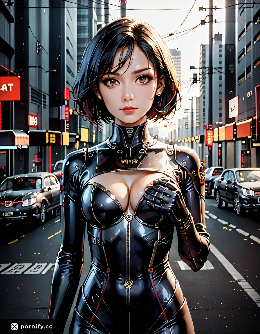 Anime Girl Latex Outfit Shirt Lift 🔥