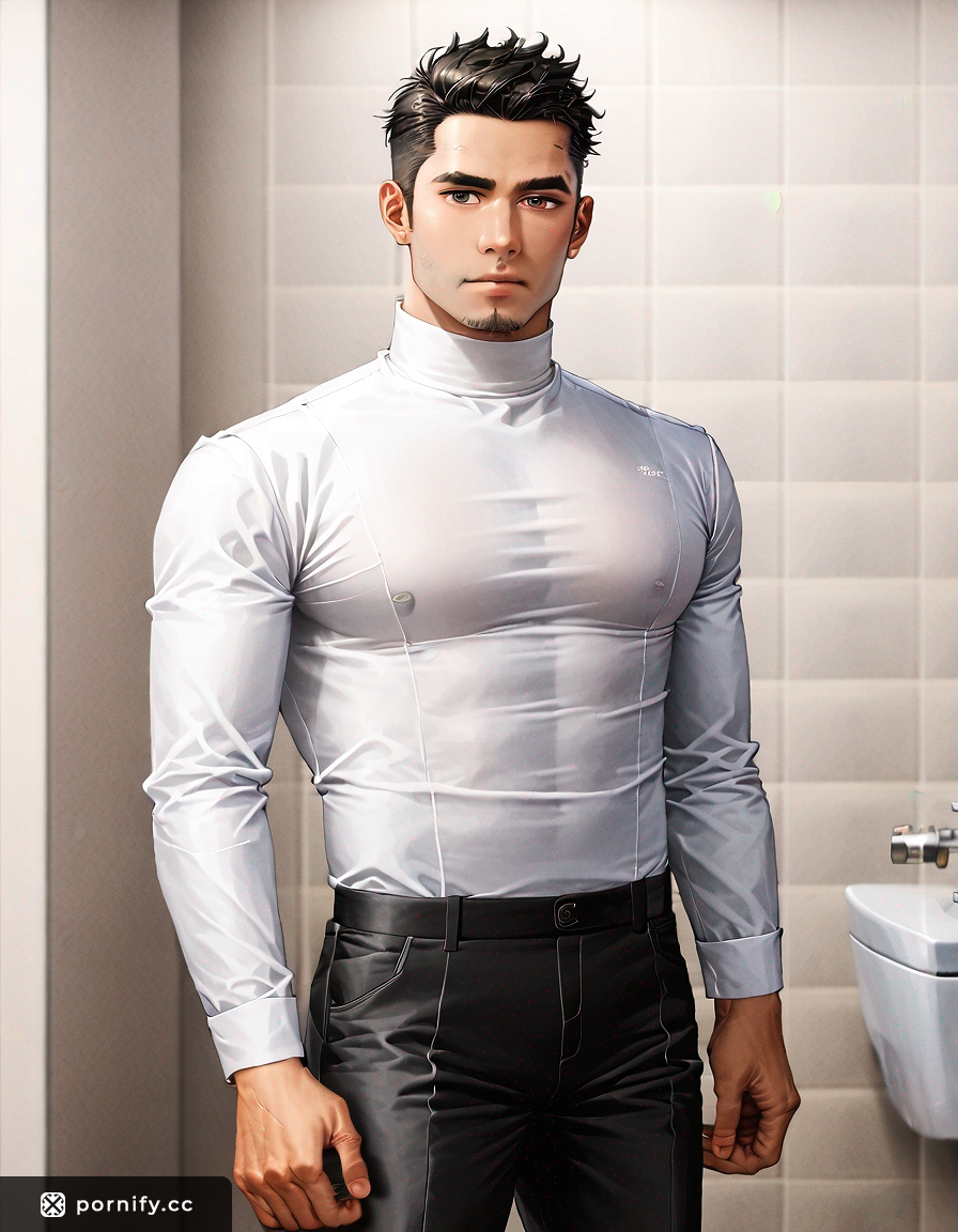 Seductive Asian Guy in Turtleneck 🛁😏