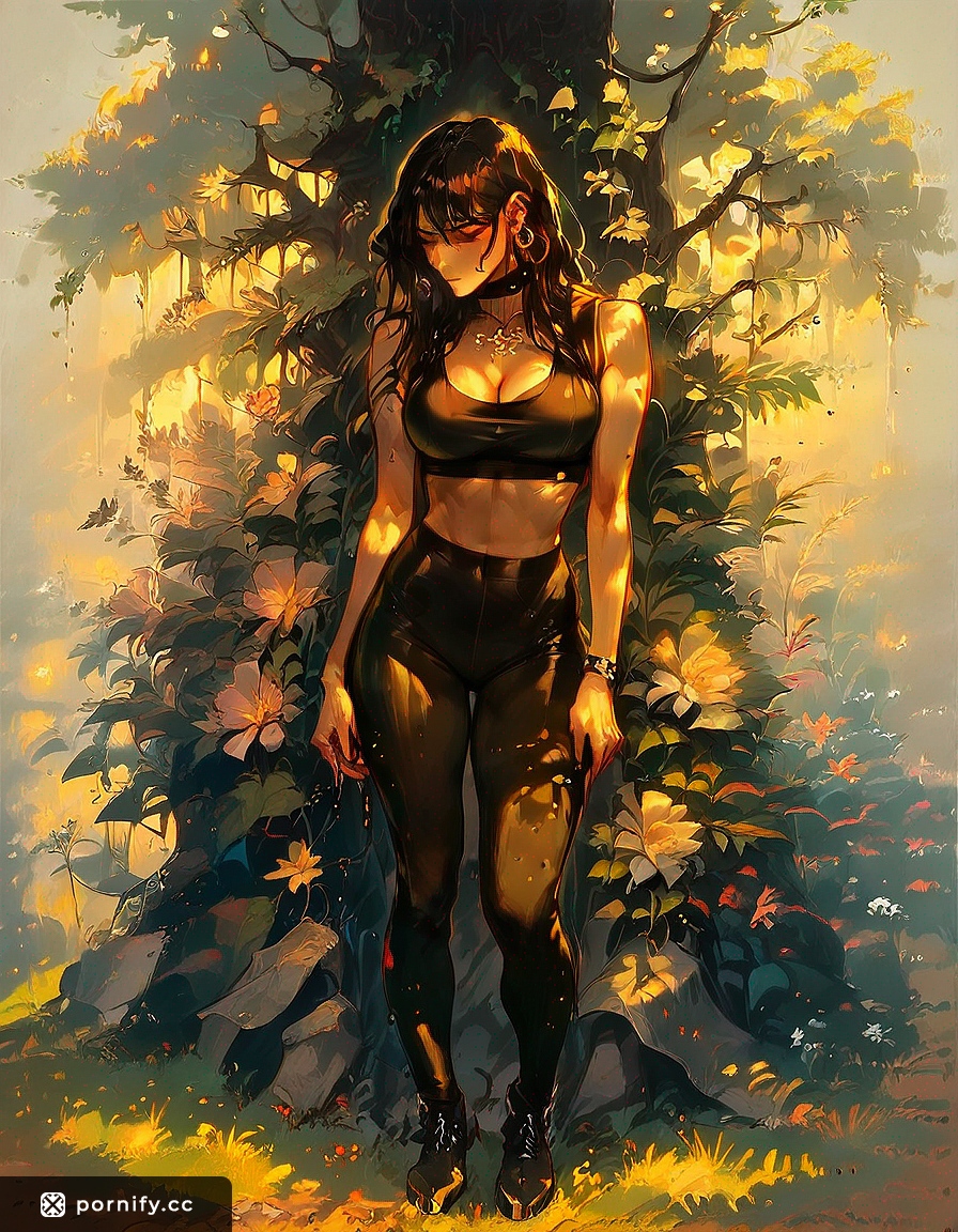 Hispanic Beauty in Leggings - Park Back View 🌳👖