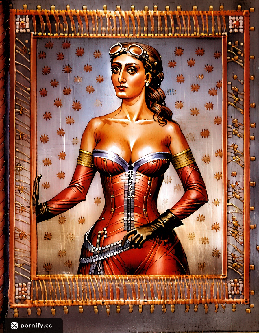 Steampunk Hispanic Beauty - Back View 🎩🔥