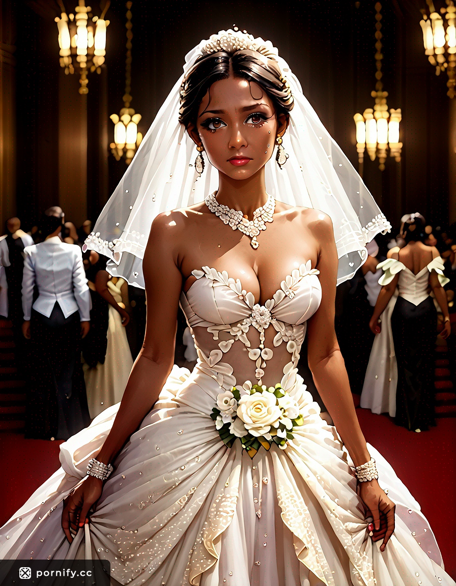 Ebony Anime Bride in Wedding Dress 💒👰🏿‍♀️✨