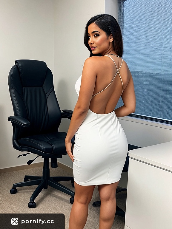Hispanic Beauty in Pencil Dress - Front View 👗🔥